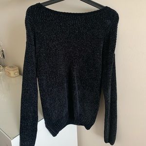 Chenille Black Sweater